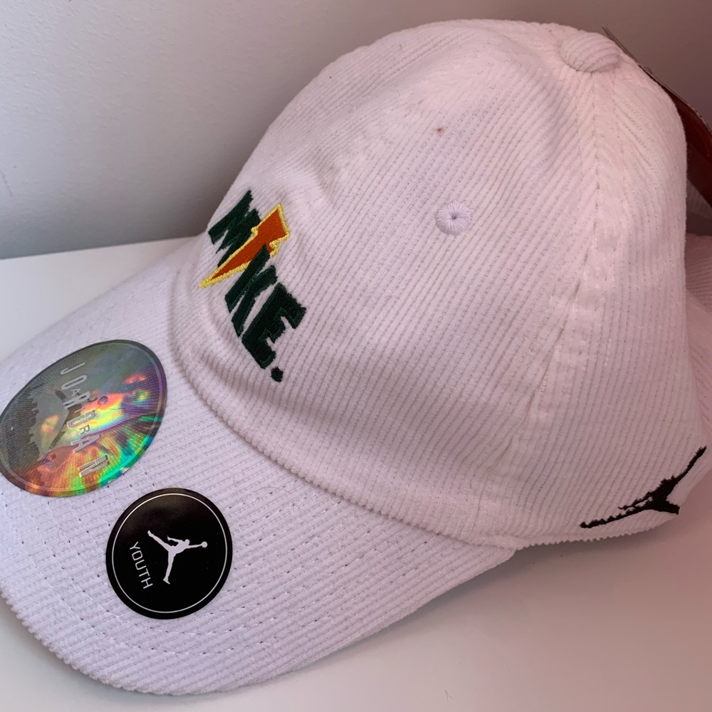 Nike Jordan x Gatorade "Mike." White Corduroy Hat